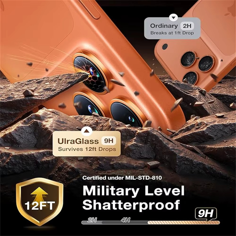 Metall Kamera Objektiv Schutz mit 3D Glas für iPhone 17 16 15 14 Pro Max Plus in Multicolor - Bild 3