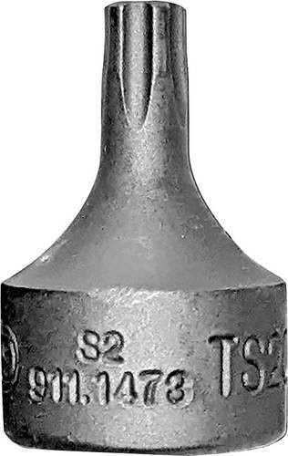 KS Tools 1/4" Bit-Stecknuss Fünfstern mit Stirnlochbohrung TS20 in Silber - Bild 1