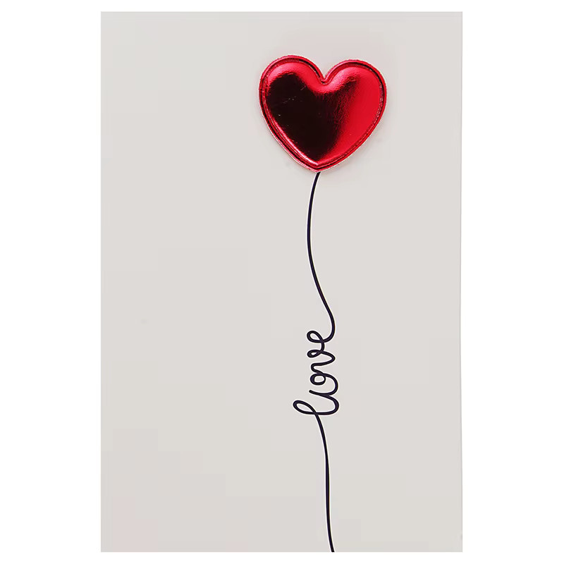 Weiße Liebespostkarte aus Papier für Valentinstag, Hochzeitseinladungen und Jahrestage - Bild 5