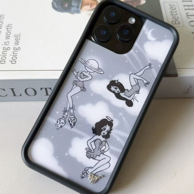 Wildflower Rachel Sennot Handyhülle für iPhone 12 13 14 15 16 17 Pro Max Plus mit niedlichem Cartoon Stern-Mond-Mädchen Design in Multicolour - Bild 1