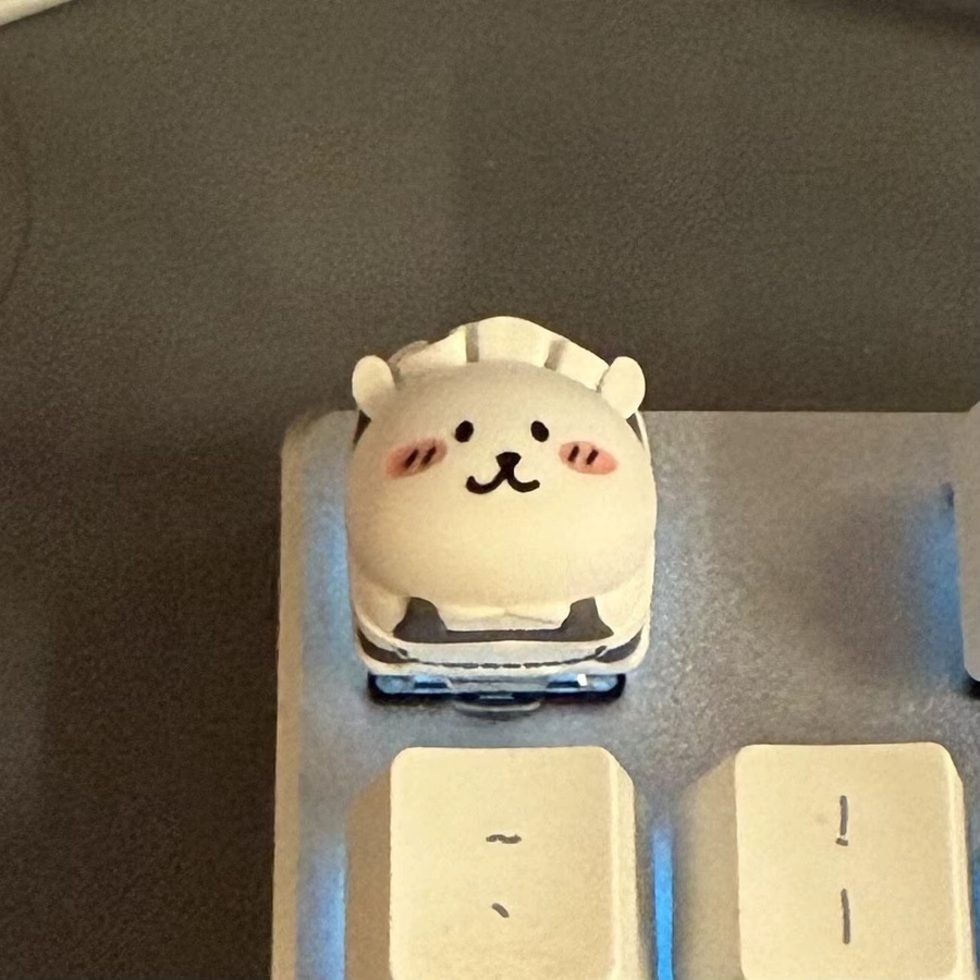 TAKARA TOMY Chiikawa Selbstironischer Bär Ersatz-Tastenkappe aus Harz in Weiß für mechanische Tastaturen - Bild 2