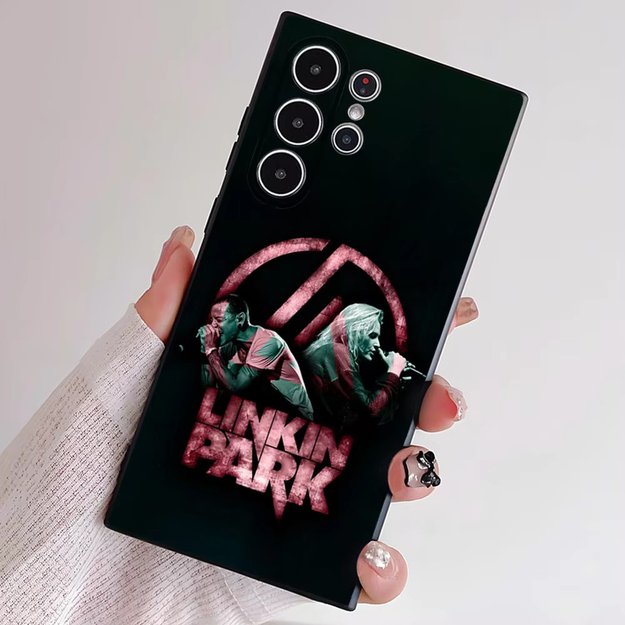 Band L-Linkin P-Park Handyhülle aus weichem TPU für Samsung Galaxy S21 S22 S23 S24 S25 FE Plus Ultra in Schwarz - Bild 4