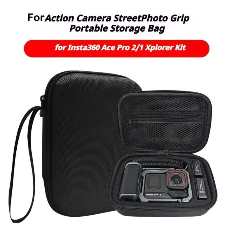Insta360 Tragetasche aus EVA für Ace Pro 2, Ace Pro und Xplorer Action Cameras, Farbe: Schwarz/Grau - Bild 2