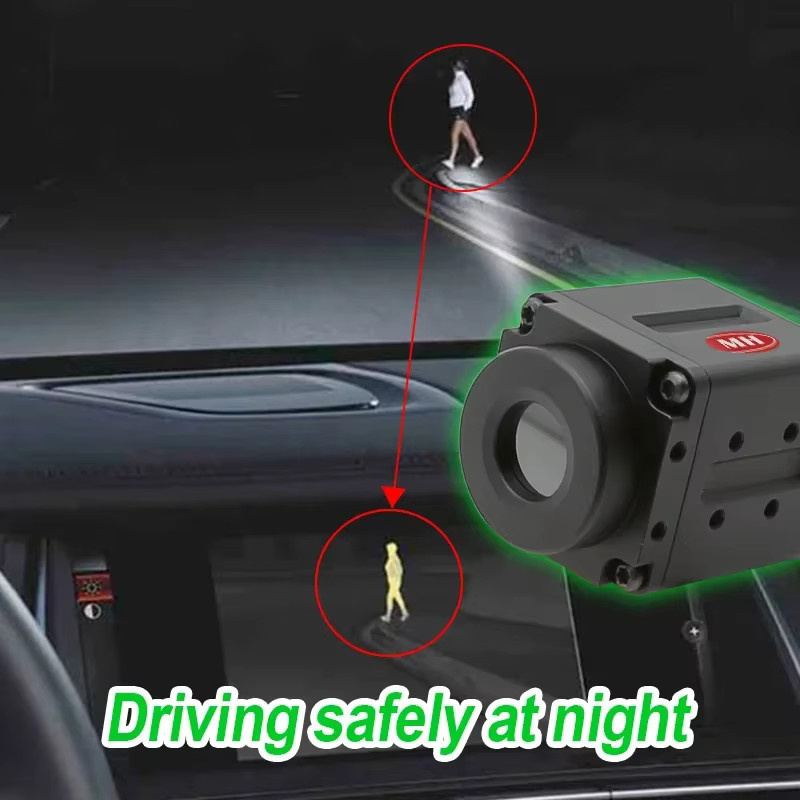 Hochleistungs-Wärmebildkamera für Fahrzeuge in Schwarz mit Nachtsicht, wasserdichtem Gehäuse und beschlagfreiem Monitordisplay - Bild 2