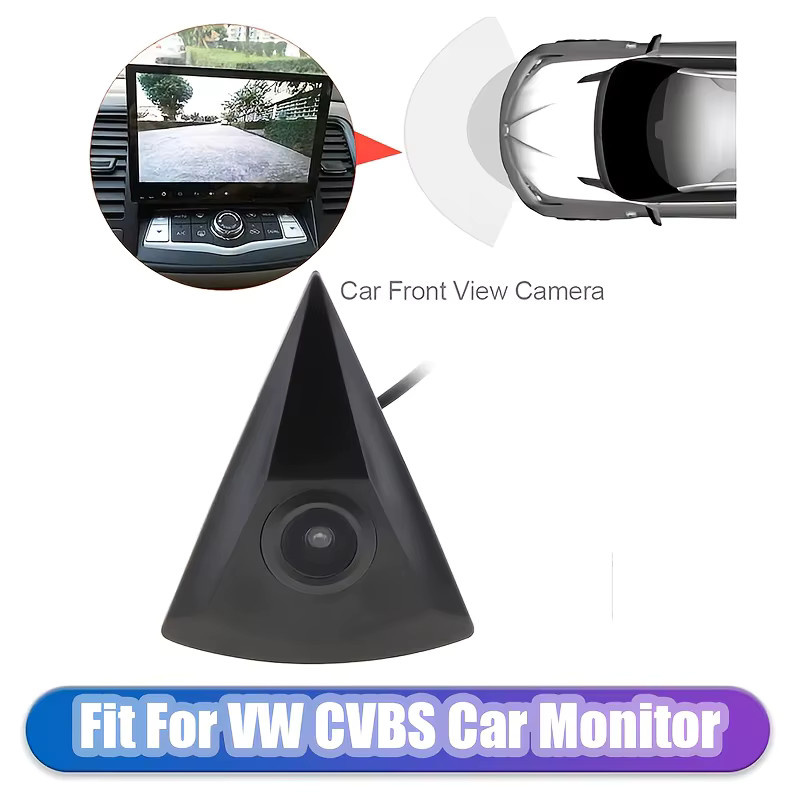 QueenDer Frontkamera im VW-Style-Design für europäische Limousinen und SUVs, Schwarz - Bild 4