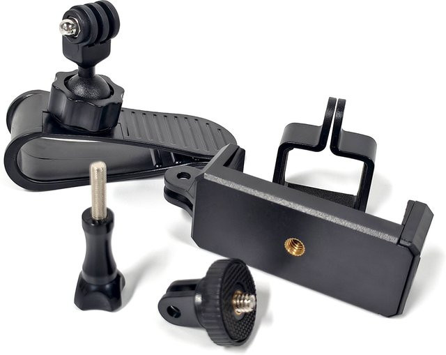 BMUUPY Auto-Sonnenblendenhalterung in Schwarz für Insta360 X5 X4 X3, GoPro 13 12 11 10 9 8 7 und DJI Osmo Pocket 3 Action 5 Pro 4 3 zur Befestigung im Fahrzeuginnenraum - Bild 1