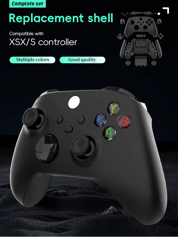 DATA FROG Ersatzgehäuse-Set für Xbox Series X/S Controller mit vorderer und hinterer Abdeckung sowie Griff für DIY-Reparaturen - Bild 2