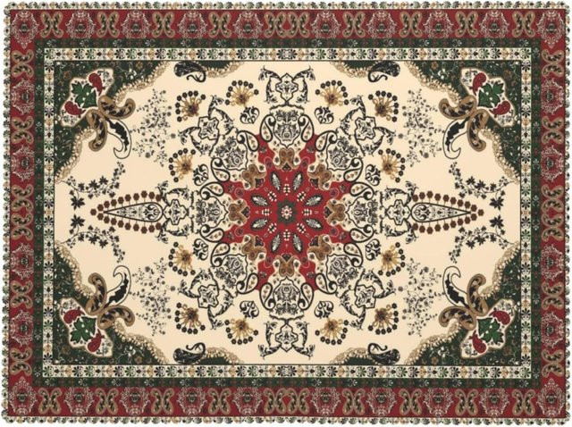 JMG Household Supplies Tischdecke im persischen Teppichdesign mit arabischem Boho-Stil, Mehrfarbig, B/T: 140 x 240 cm - Bild 1