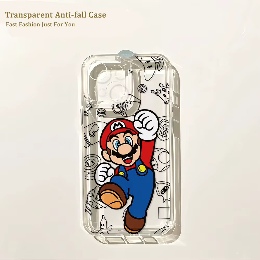Bandai M-Marios Handyhülle für iPhone 17e 17 16 16e 15 14 13 12 11 Pro Max Air Plus mit transparenter Rückseite - Bild 2