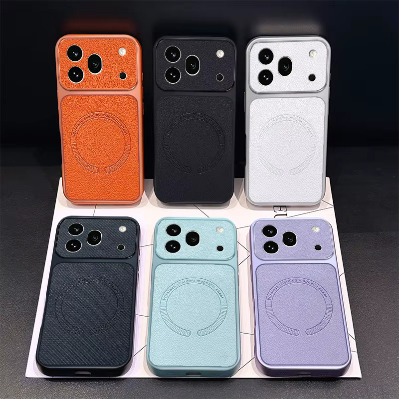 Magnetische Honor 600 und Honor 600 Pro Hülle mit Lychee-Muster in Purple, ultradünn und sturzsicher mit kabellosem Laden - Bild 3