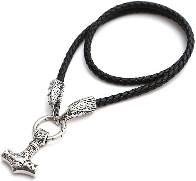 YIRAN Jewelry Anhänger Rabe, Edelstahl, Schwarz, 60 cm, Unisex - Bild 1