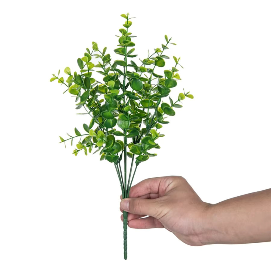 Künstlicher grüner Eukalyptus für Dekorationen wie Weihnachtskränze, Hochzeiten oder als Tischdekoration - Bild 2