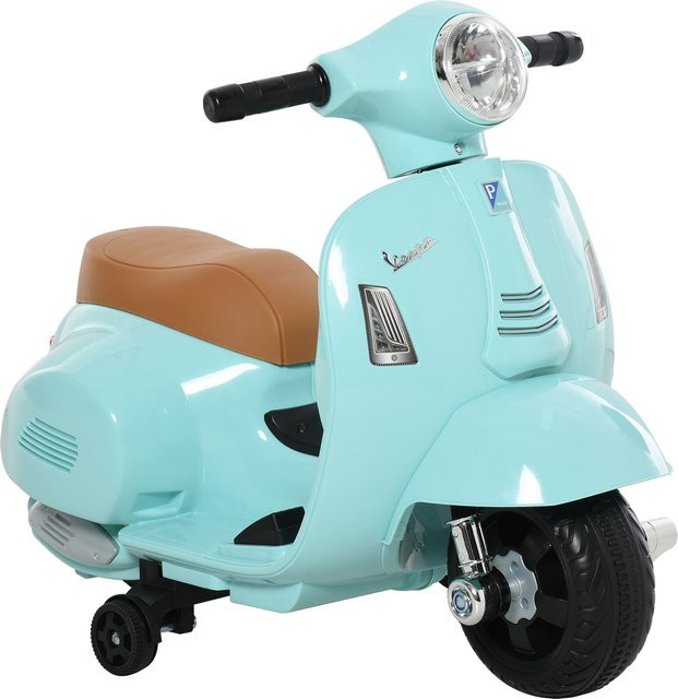 HOMCOM Vespa Kinder Motorroller, Kindermotorrad, Metall, blaugrün, ab 1,5 Jahre - Bild 1