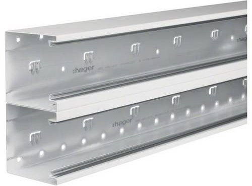 Hager Brüstungskanal Unterteil BRS1002101D9016 in Weiß, B: 210 mm, L: 2000 mm - Bild 1