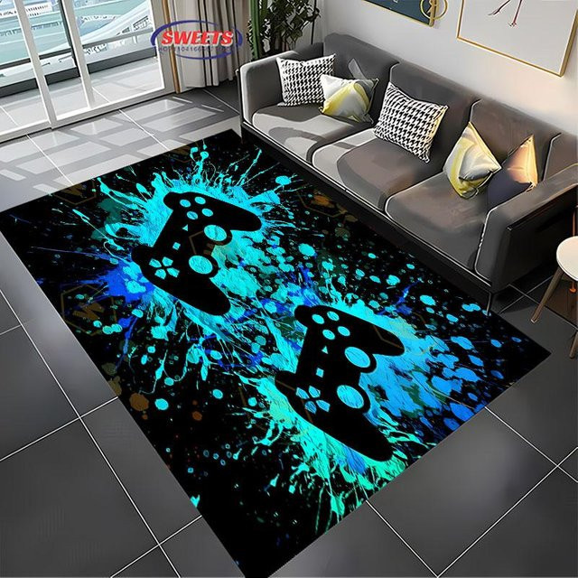 Karpetti Game Controller Teppich mit 3D-Druck, rutschfeste Bodenmatte aus Polyester für Wohnzimmer, Schlafzimmer oder Küche, Mehrfarbig, B x L: 70 x 100 cm - Bild 1