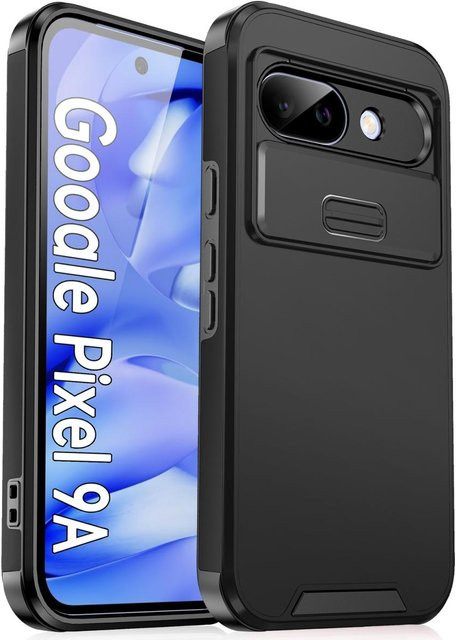 Stoßfeste TPU Schutzhülle mit Schiebkamera-Schutz für Google Pixel 9 Pro XL 8 Pro 7 Pro in Schwarz - Bild 1