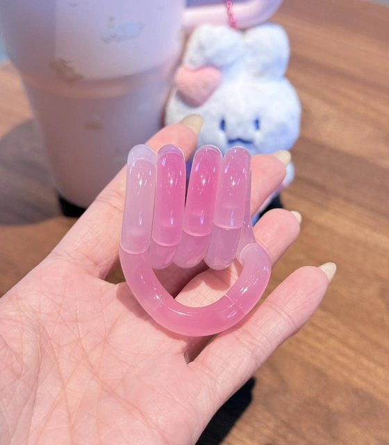 Farbverlauf Silikon Biegsame Schlange Fidget Spielzeug, rosa - Bild 1