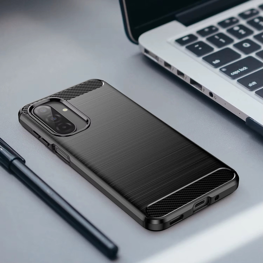 Samsung Handyhülle aus weichem TPU Silikon im Carbon-Design für A17 A07 A56 A55 A54 A36 A35 A34 A26 A25 A24 A16 A15 A06 in Schwarz - Bild 5