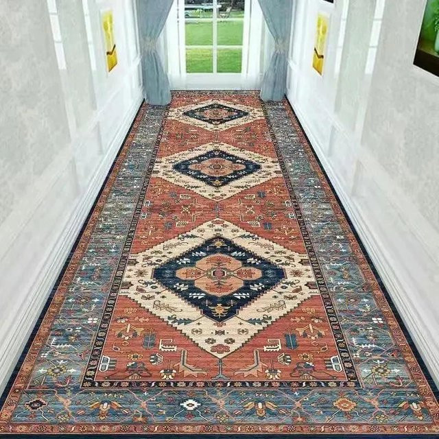 Super Six Flur Teppich im orientalischen Design, rutschfeste und waschbare Läufermatte aus Nylon, Mehrfarbig, Breite: 60 cm, Länge: 90 cm - Bild 1