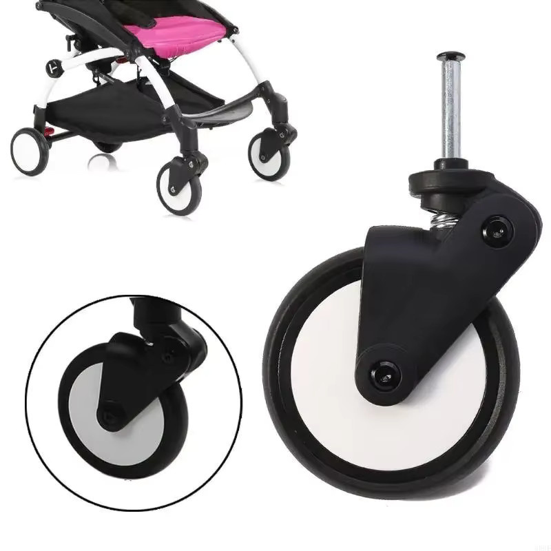 Ersatzräder für Baby- und Kinderwagen aus Gummi und Kunststoff in Schwarz - Bild 2