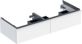Geberit Doppelwaschtisch-Unterschrank iCon in Weiß, wandhängend, B/T/H: 118,4 x 24,7 x 47,6 cm - Bild 1