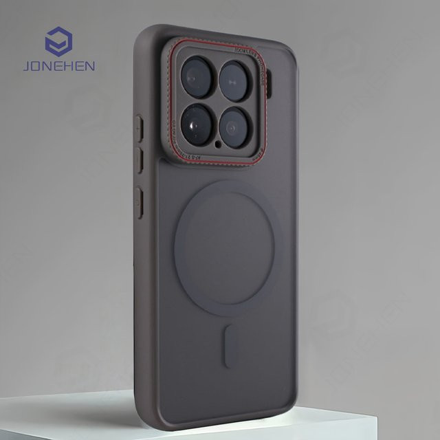 Matte magnetische Schutzhülle für Xiaomi Mi 15S, 15 Ultra und Mi15 mit Linsenschutz und MagSafe-Kompatibilität in Schwarz - Bild 1