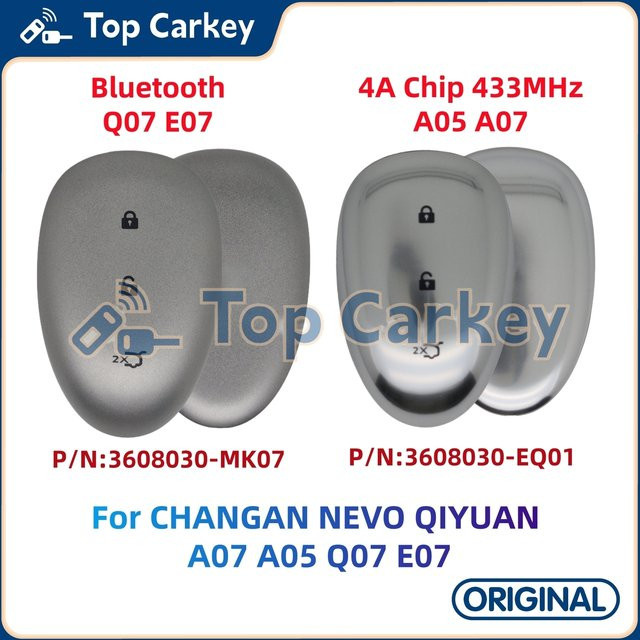 TopCarkey Smart Key PT301 EQ01 MK06 mit 4A Chip und 433MHz für CHANGAN QIYUAN NEVO A06 A07 A05 Q07 E07 Q05 - Bild 1
