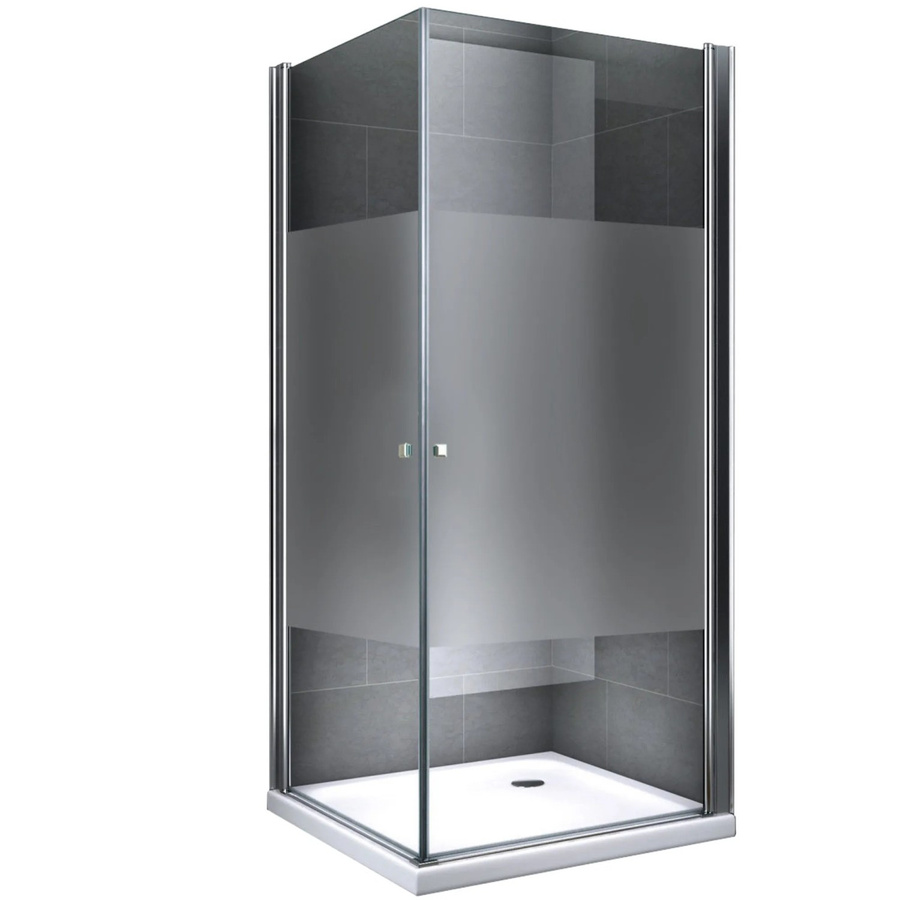 Dein Bau Projekt Duschkabine Glasdusche mit Badewanne, Glas frosted, B/T/H: 90 x 90 x 195 cm - Bild 2