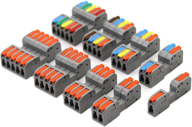 10 Stück universelle Push-In Kabelverbinder Schnellstecker als Spleiß-Splitter für LED-Kabel und Klemmenblöcke - Bild 1