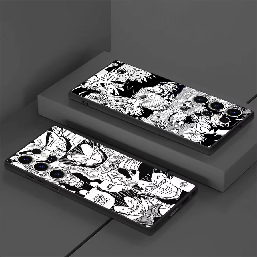 Schwarze weiche Handyhülle mit Dragon Ball Vegeta Comics Design für Samsung Galaxy S24 Plus, S25 Edge, S23 Ultra, S20 und S21 FE - Bild 4
