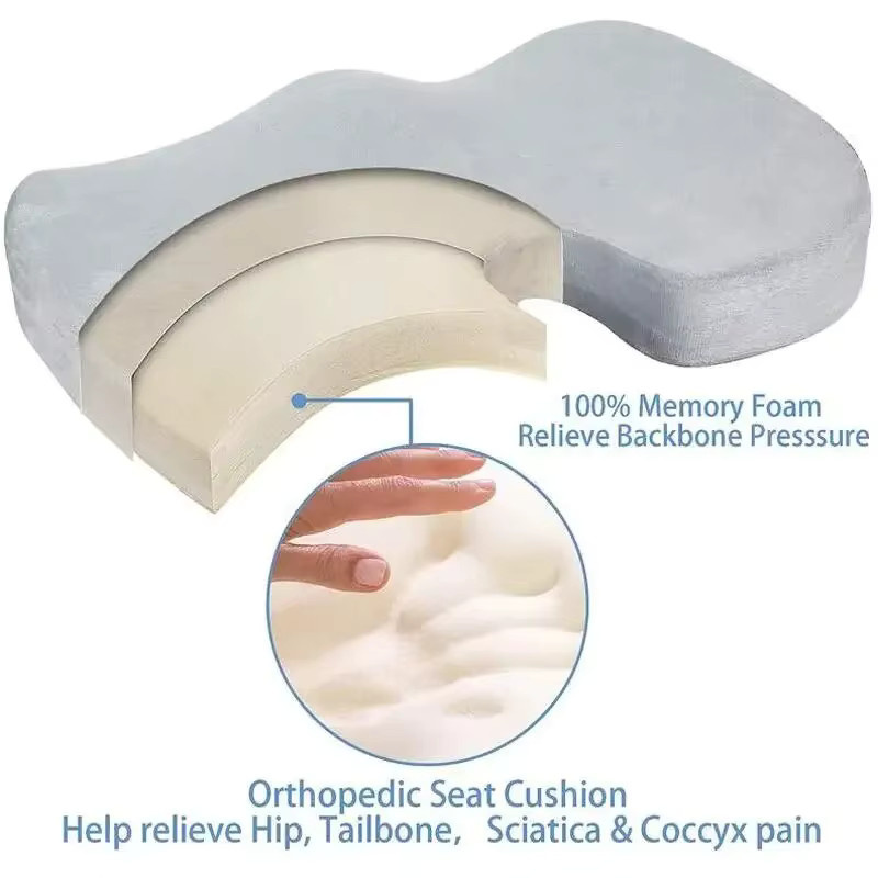 3D Memory Foam Taillen-Kissen Set aus Baumwolle in Weiß für Erwachsene - Bild 2