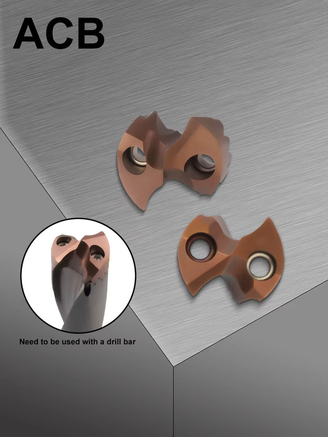 KEERNUO Hartmetall-Einsätze für Stahl und Edelstahl, Austauschbare Hochpräzisions-Spitzen für Indexierbare Bohrköpfe, Durchmesser: 10-26,8 mm - Bild 3