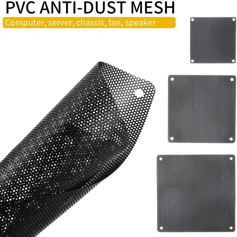 OUYUANSU PC Staubfilter aus PVC in Schwarz für Computer Lüfter, B/T/H: 12 x 8 x 6 cm - Bild 4