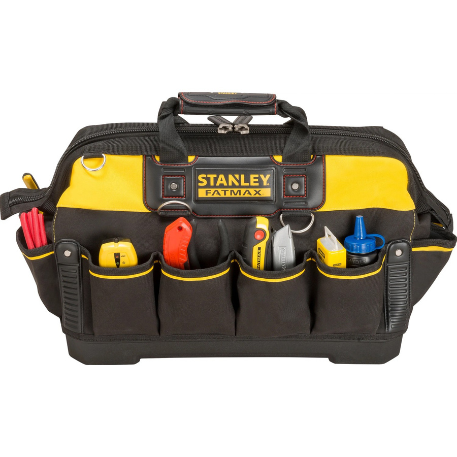 Stanley FatMax Werkzeugtasche aus Nylon und Leder in Schwarz B: 49 cm, T: 17 cm, H: 26 cm - Bild 2