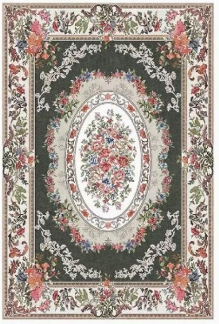 Karpetti Blumenteppich im Retro-Design für Wohnzimmer und Schlafzimmer, Mehrfarbig, B/T: 60 x 40 cm - Bild 1