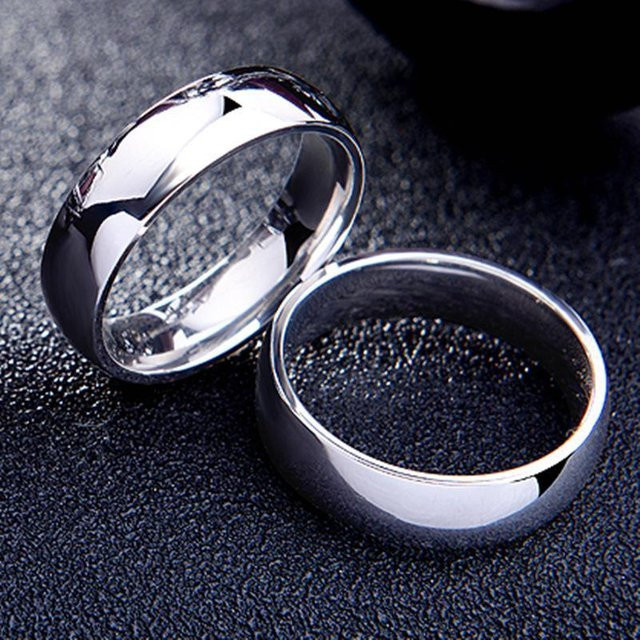 Ring Titanstahl, Silber, minimalistisch, Unisex - Bild 1