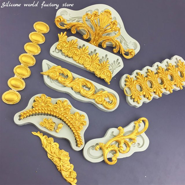 ChengHaoRan Silikonform für Fondant und Zuckerdekor in Weiß zur DIY-Kuchenverzierung mit Relief-Design - Bild 1