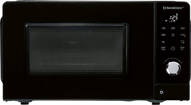 SILVERCREST Mikrowelle SMWC 700 D2 Solo in Schwarz mit LED-Display und Automatikprogrammen - Bild 1
