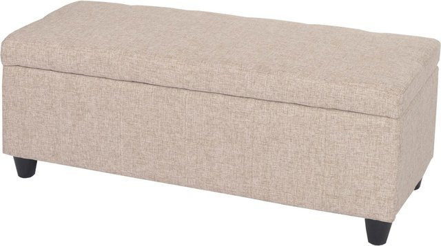 MCW Aufbewahrungstruhe Kriens Sitzbank aus Stoff in Beige, B/T/H: 114 x 45 x 45 cm - Bild 2