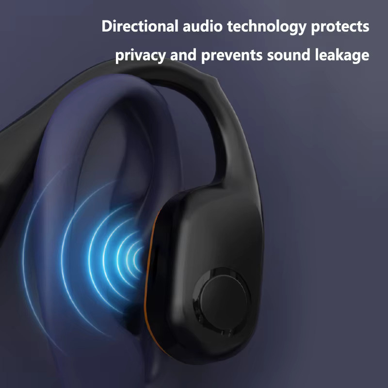 Lenovo Knochenleitungs-Bluetooth-Kopfhörer mit Geräuschunterdrückung und Kartensteckplatz, wasserdicht, Offener Typ, in Schwarz oder Orange - Bild 3