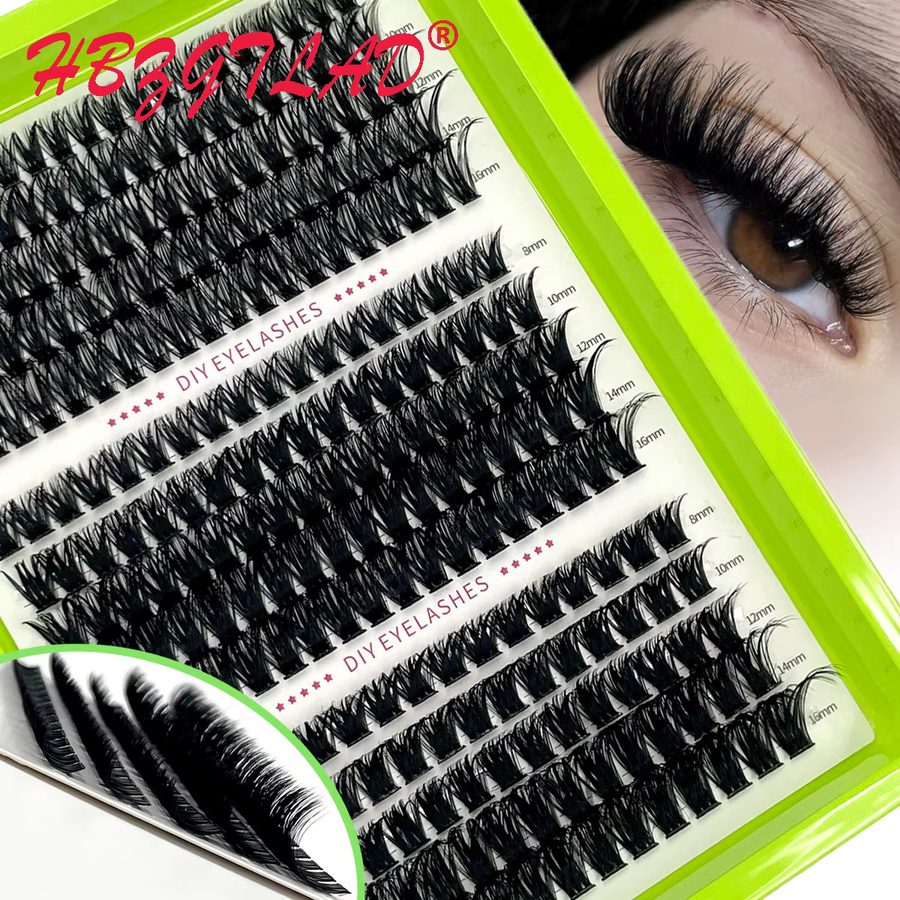 AMSDCN Künstliche Wimpern, Black, Unisex, D-Curl, Cat-Eye-Stil - Bild 2
