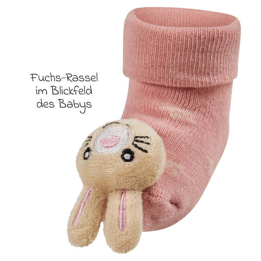 Sterntaler Rasselsöckchen Hase Hanni, Rosa / Pink, Plüsch / Textil - Bild 1