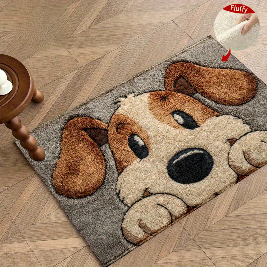 VIKAMA Welpen-Badematte mit Tier-Motiv, weiche und geräuschreduzierende Matte für Badezimmer und Flur, B/T: 80 x 50 cm - Bild 2