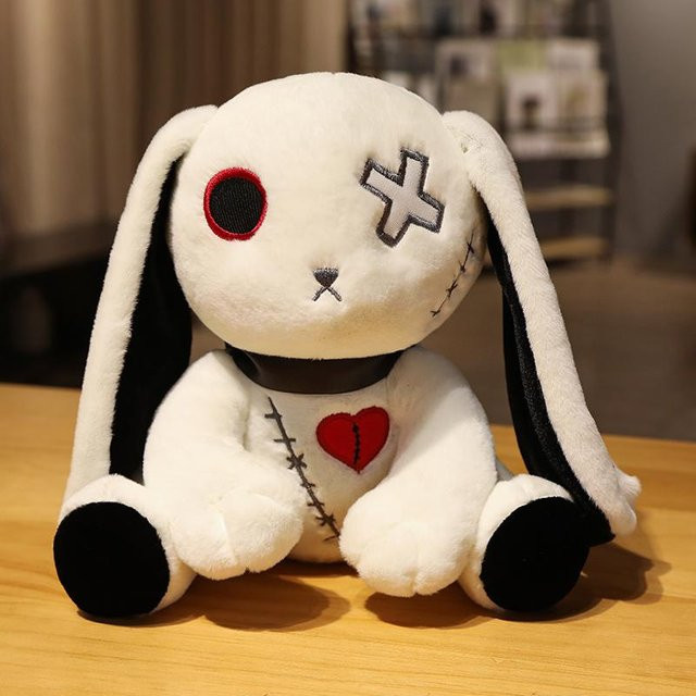 Kidsly Hase Zombie-Hasenpuppe, Plüschtier, weiß, 30cm - Bild 1