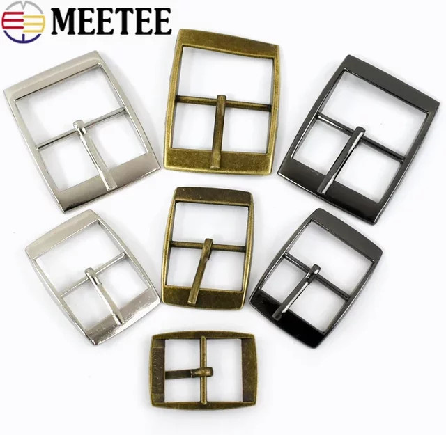 Meetee Metall-Dornschließen aus Stahl in Silber für Taschenriemen, Ledergürtel und Gurtbandhaken als DIY-Ersatzteile - Bild 1