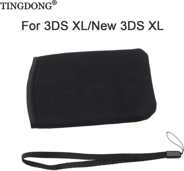 TingDong Stoff-Schutzhülle für Nintendo New 3DS XL/LL in Schwarz - Bild 1