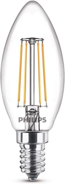 Philips LED-Lampe Classic A60, E14, 40W, transparent - Bild 1