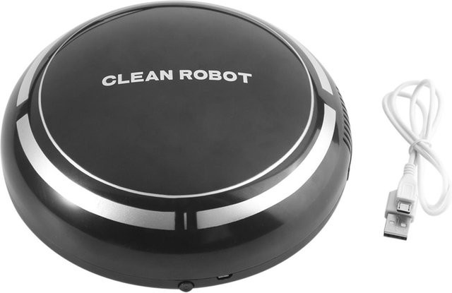 CosyHome Intelligenter Automatischer Roboter Bodenreiniger Schwarz Grau USB Wiederaufladbar mit Tierhaarentfernung - Bild 1