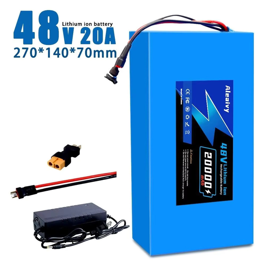 Aleaivy Li-Ion Akku für Fahrrad und Roller mit 30 A BMS, 10–20 Ah, Farbe: Blau - Bild 1