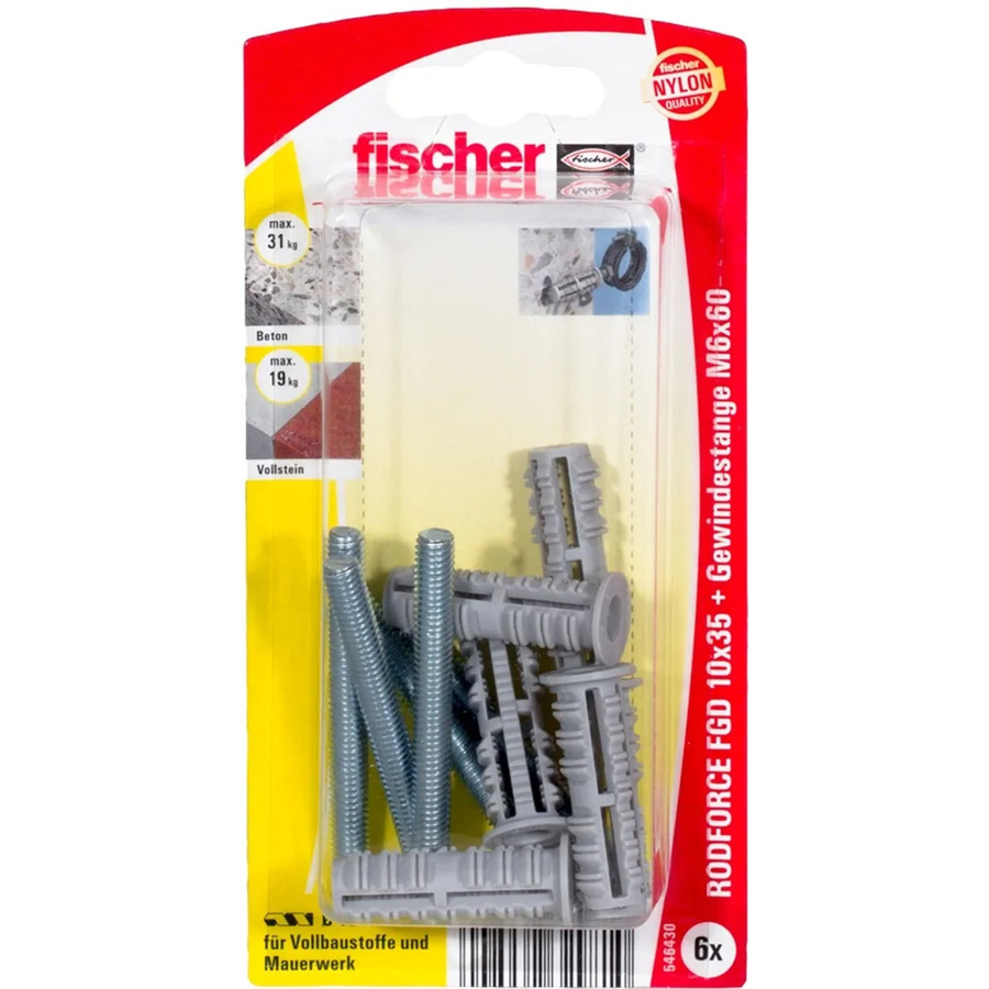 Fischer Gewindestangendübel Rodforce FGD 10 M6 TR 60 K in Grau - Bild 2